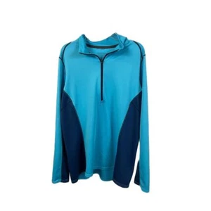 Patagonia Women's Midweight Capilene Baselayer Blue Half Zip Pullover Top- Large - Picture 1 of 8