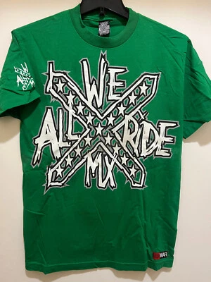 Camiseta para hombre WE ALL RIDE MX - Camiseta vintage color verde motociclista - Nueva Foto 1 de 4