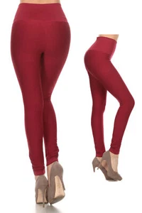 Performance Moto High Compression Active Workout Leggings, Wine Red - Picture 1 of 14