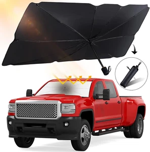 Car Windshield Sun Shade, Foldable Umbrella Reflective Sunshade for Car Front Wi - Picture 1 of 12