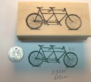 Tandem bike WM rubber stamp Vintage P11 - Foto 1 di 1