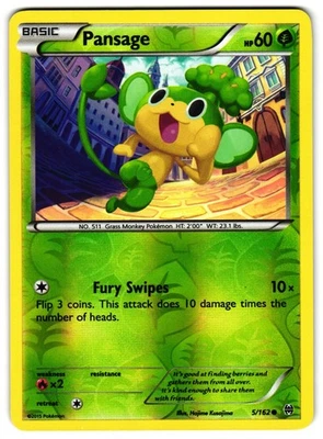 Pansage Holo 5/162 Common XY - BREAKthrough NM - Image 1 of 2