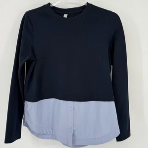Sudadera Athleta Gallery Top 2.0 Azul Marino Informal XS Petite - Imagen 1 de 16