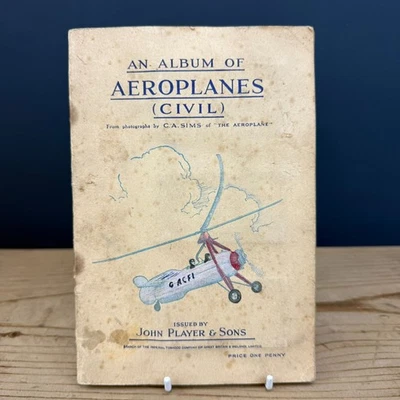 VINTAGE AN ALBUM OF AEROPLANES (CIVIL)  JOHN PLAYER & SONS. STAMP COLLECTION - Image 1 of 4