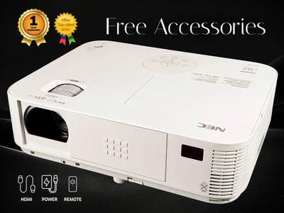 REFURBISHED NEC M323W DLP 4K Projector for Gaming 3200 Lumens 3D 2160p w/Kit - Image 1 of 4