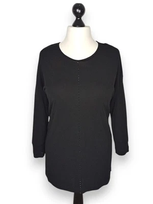 nice connection Damen Bluse 38 40 M schwarz Longshirt Langarm oversize Oberteil - Bild 1 von 4