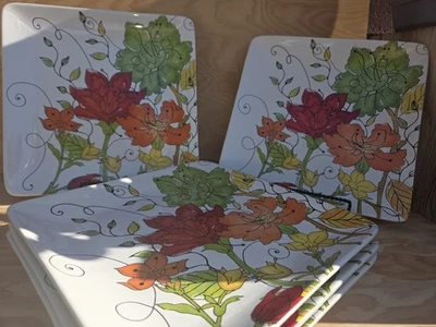 Juego de 5 platos cuadrados de cena de panadería color internacional certificados usados Foto 1 de 4