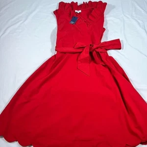 Crown & Ivy Womens Size Large Sleeveless Fit and Flare Dress 100% Cotton - Picture 1 of 6