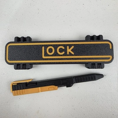 Glock Style Slide-Action Pen 3D Printed w/ Matching Case or Stand FREE Shipping - Image 1 of 4