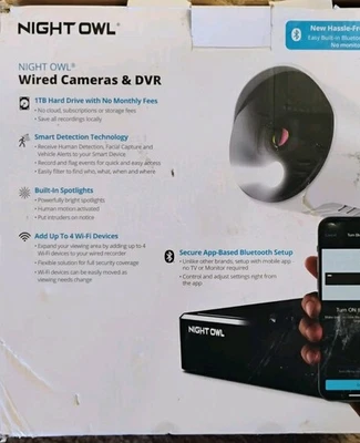 Night Owl UHD 1TB HDD 8 Channel Bluetooth Camera System - White (WM-BTD881-4LSA) - Image 1 of 4