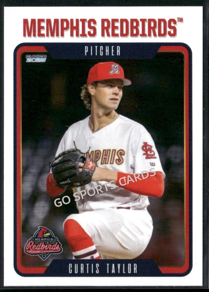 2025 Memphis Redbirds Curtis Taylor RC Rookie Cardinals CAN Minor League - Image 1 of 1