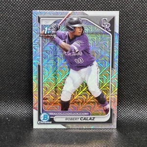 2024 Bowman Chrome Mega Box Robert Calaz 1° rifrattore Mojo Colorado Rockies - Foto 1 di 2