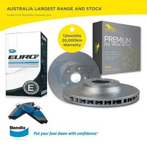 Rear Bendix Brake Pads + sensors and Disc Rotors for VW TOUAREG 2.5 3.0 3.2 3.6 - Picture 1 of 4