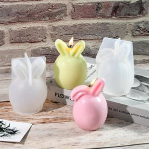 Easter Bunny Candle Ornament Silicone Molds DIY Gypsum Aromatherapy Resin Mo _in - Picture 1 of 10