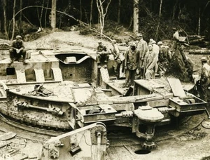 France WWI Monthiers German Defence Lines Armored Gun Mount? Old Photo 1918 - Picture 1 of 3
