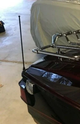 Mástil de alimentación de antena de acero inoxidable negro AM/FM/XM/CB de 9 pulgadas para Harley-Davidson nuevo Foto 1 de 4