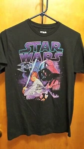 Star Wars Short Sleeve T-Shirt Medium Original Trilogy Pointillism - Picture 1 of 3