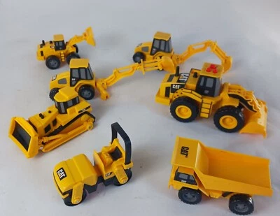 Cat Construction Lot of 7 Excavators, Dump truck etc. Kids Toys Arms Moves Noise - Image 1 of 4