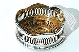 Superb Solid Silver, Magnum / Champagne/Wine Bottle Coaster, J,B Chatterley 226g - Picture 1 of 24