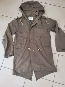 Beams Boy Made in Japan Military Style Green Fishtail Parka, Size small - Picture 1 of 8