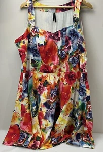 CROSSROADS Dress Womens Size 20 Floral Fit and Flare Sleeveless Summer Dress - Picture 1 of 9