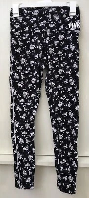 Victoria’s Secret Rosa Ultimate Leggings Negro Blanco Púrpura Floral Talla S Pequeño Foto 1 de 4