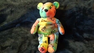 Muhammad Ali Bear Beanie Bean 1999 Ali Salvino's Bammers RAINBOW PROMO WITH COA - Picture 1 of 2