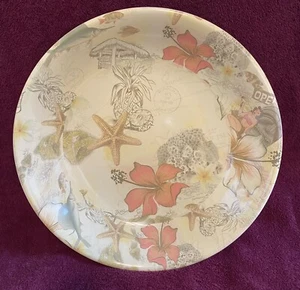 TOMMY BAHAMA Hawaii Islands Flowers 14" Melamine Serving Bowl Platter, MINT!! - Picture 1 of 7