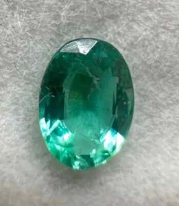 0.60 Carats Natural Oval Cut Zambian Emerald Loose Gemstone 6x5 MM For Jewelry - Picture 1 of 6