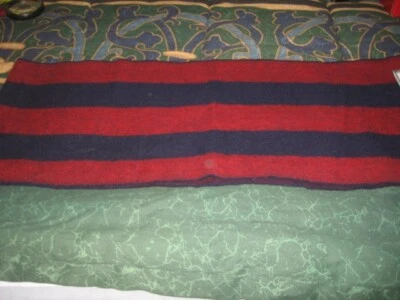 Christopher Hayes Men's Red and Navy Blue Scarf with Fringe - Image 1 of 3