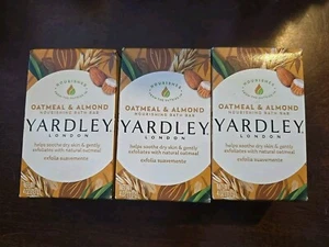 3 Pc Yardley London Soap Bath Bar Oatmeal & Almond 4 Oz (BN13) - Picture 1 of 2