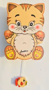 "Vintage Sankyo Bartolucci Katze & Fisch Holz Spieluhr ""When You Wish Upon a Star" - Bild 1 von 7