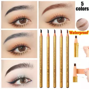 5X Waterproof Eyebrow Pencil Eye Brow Eyeliner Pen Makeup Cosmetic Long-Lasting - Picture 1 of 20