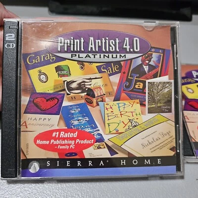Print Artist 4.0 Platinum Sierra Home 1997 4-CD Windows 95 / Macintosh - Image 1 of 4