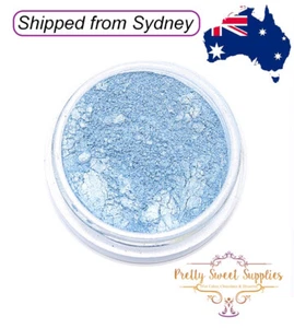 QUARTZ BLUE Sprinks Lustre Dust 10ml Cupcake Cake Decorating Fondant Buttercream - Picture 1 of 3