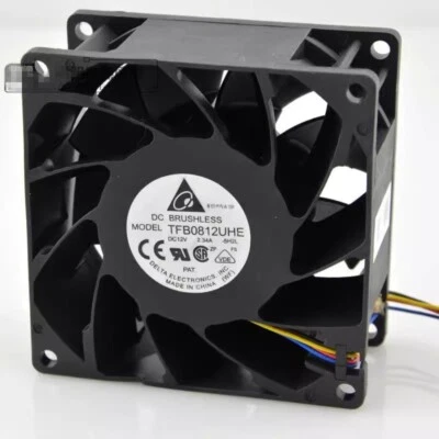 Delta TFB0812UHE 12V 2.34A 8038 8cm 4pin Cooling Fan - Image 1 of 4