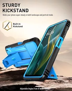 Funda Poética para Moto G 5G 2025 a prueba de golpes con cubierta de cámara deslizante azul - Imagen 1 de 8