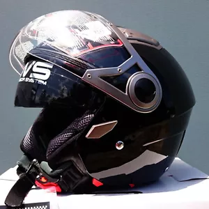 Open face road helmet, adult sizes, dual visor, DVS, various colours, AS/NZS1698 - Picture 1 of 12