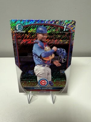 Adan Sanchez 2023 Bowman Chrome 1st Shimmer Refractor #BCP-219 Cubs - Image 1 of 2