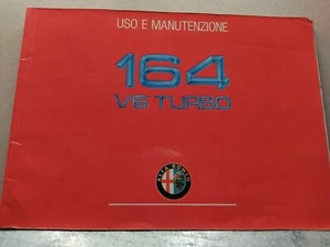 Alfa Romeo 164 V6 Turbo original Uso e manutenzione 1991 Owners Manual Handbuch - Bild 1 von 1
