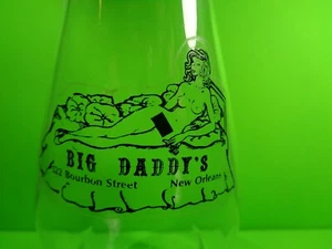 Vtg BIG DADDYS Bar New Orleans Bourbon St. Hurricane Lamp Chimney Shaped Glass - Picture 1 of 8