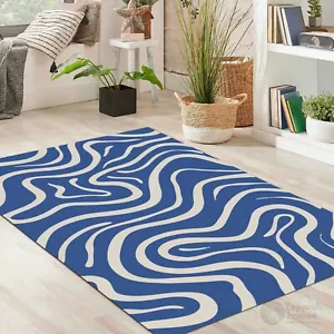 Abstract Area Rug 9 x 10, Hand Tufted Rugs, Wool Rugs for Living Room - Picture 1 of 7