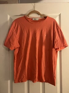 Vintage Y2K Yves Saint Laurent YSL Men's Short Sleeve Shirt Size XL Pink Salmon - Picture 1 of 4