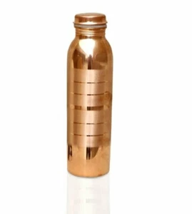Copper Water Bottle Silvertouch Finish Water Vacuum Flask Health Benefits 1 Ltr - Picture 1 of 4