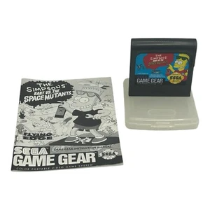 Simpsons: Bart vs. The Space Mutants (Sega Game Gear, 1992) Cart & Manual Tested - Picture 1 of 6