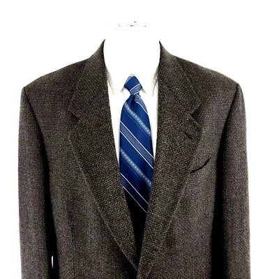 Pierre Cardin Wool Tweed 2 Button Sport Coat 42R Black Green Check Spec - Image 1 of 4
