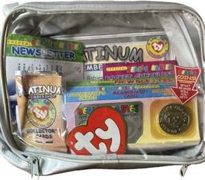 TY Beanie Babies Official Club Platinum Membership Kit 1999 Missing Bear - Bild 1 von 3