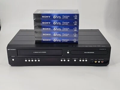 Emerson ZV427EM5 DVD Recorder VHS/VCR Combo Player HDMI w/5 Sony VHS - Image 1 of 4