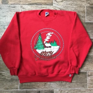 Vintage Ugly Christmas Sweatshirt Sweater Winter Scene Nutcracker Peanuts Disney - Picture 1 of 6