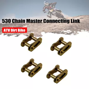 Eslabón maestro de conexión de cadena 4x 530 para Yamaha Suzuki Kawasaki ATV Dirt Pit Bike - Imagen 1 de 7